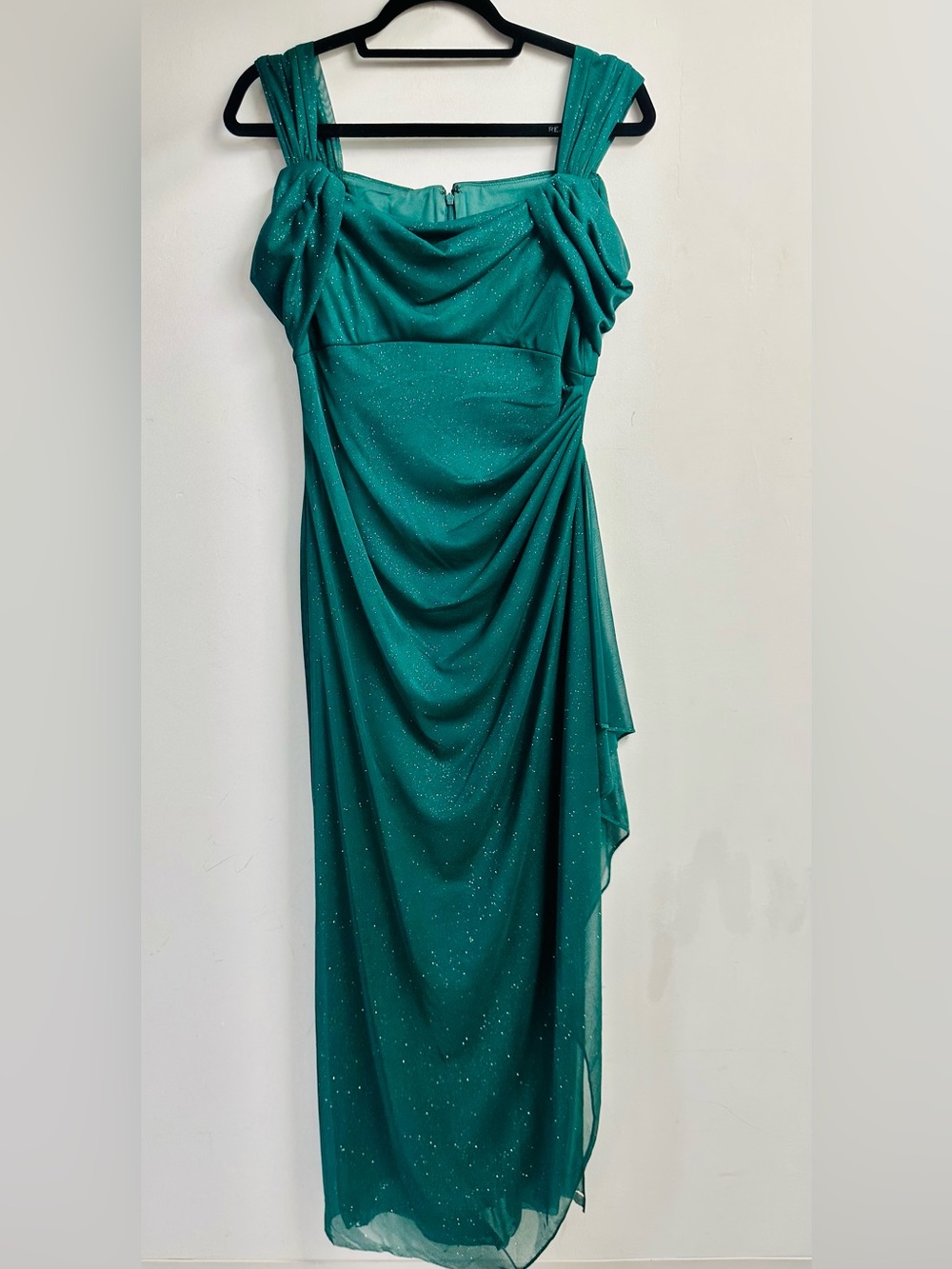 Alex Evenings Teal Green Sparkle Midi Dress